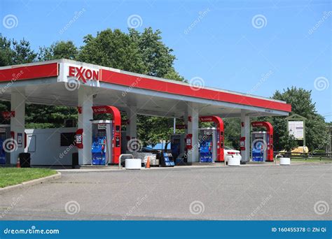 Exxon Gas Station Gas Pump With Digital Price Displayed Editorial Photo