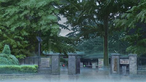 Anime Landscape Rainy Anime Background