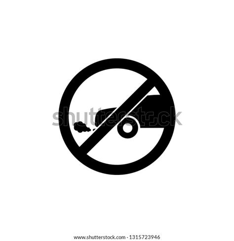 No Exhaust Sign Icon Simple Glyph Stock Vector Royalty Free