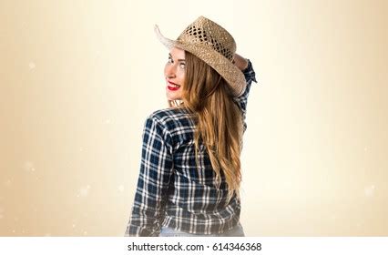 Sexy Blonde Woman Cowgirl Stock Photo Shutterstock