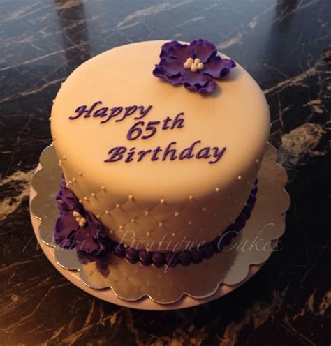 In many places, on a person's birthday, he or she celebrates with friends and family at a party, where birthdays are celebrated in numerous cultures, often with gifts, cards, a party, or a rite of passage. 65th Birthday Cake with Purple Flowers - by Mari's ...