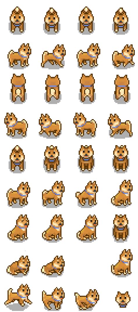 Shiba Inu By Bouhm Pixel Art Characters Pixel Art Games Pixel Art