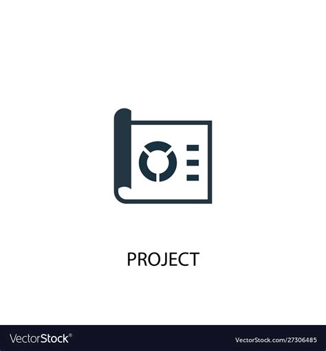 Project Icon Simple Element Project Royalty Free Vector