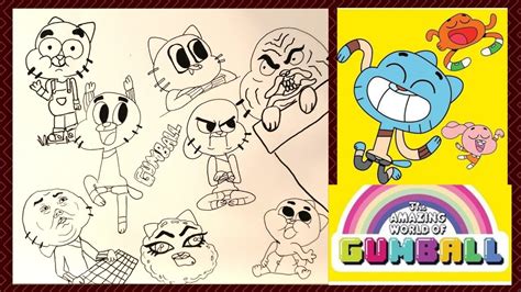 How To Draw Gumball From Amazing World Of Gumball Youtube