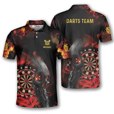 Dart Board Fire Skull Custom Darts Shirts For Men Primesty