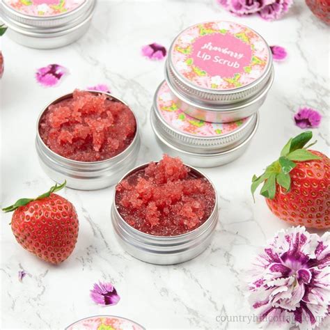 Easy Strawberry Diy Lip Scrub With Coconut Oil For Smooth And Healthy
