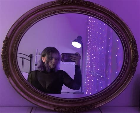 Soft Grunge Purple Mirror Soft Goth Aesthetic Mirror Selfie