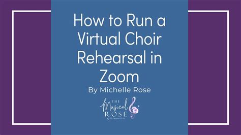 Next create your virtual choir video. Virtual Choir Rehearsal - YouTube
