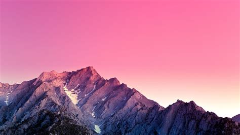 Mountains In Pink Background Hd Macbook Wallpapers Hd