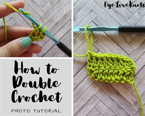 How To Double Crochet Us Photo Tutorial Eyeloveknots