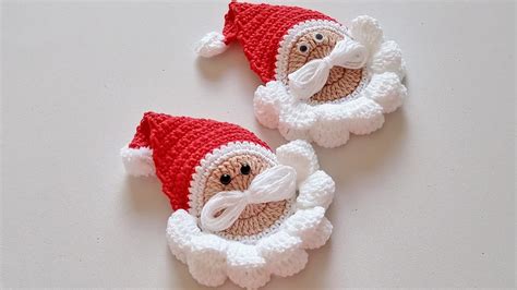 Quick And Easy Santa Claus Crochet Ornament Tutorial