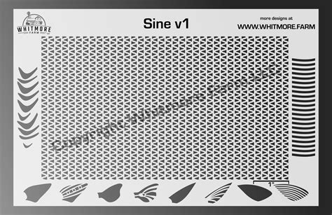 Sine v1 Mesh Fishing Lure Airbrush Stencil - Whitmore Farm