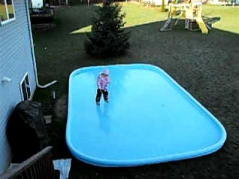 Now that the cold weather is upon us, here's how your family can build your very own backyard rink in four easy steps. Lauren ice skating on backyard rink - YouTube