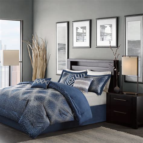 90 inches (w) x 90. Home Essence Garner 7 Piece Jacquard Comforter Set ...
