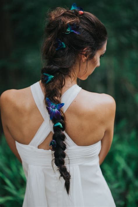 The waterfall braid inspired sleek braid look is here. 28 Gorgeous Beach Wedding Hairstyles from Real Destination ...