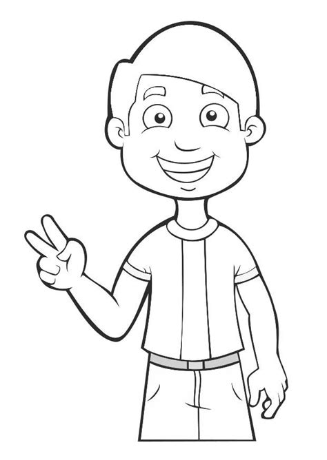 Dibujo De Niño Para Colorear Az Dibujos Para Colorear