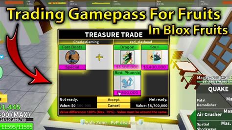 Trading Gamepasses For Fruits In Blox Fruits Roblox Youtube