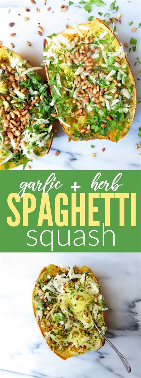 Garlic Herb Spaghetti Squash Recipe Vegetable Side Dishes Recipes