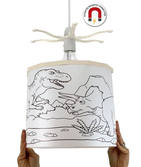 As a result a lot of recycled plastic goes to landfills in america. Colouring Dinosaurs Lampshade Educational Ideal for | Etsy ...