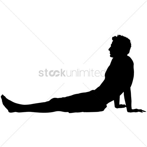 Silhouette of a man relaxing Vector Image - 1463443 | StockUnlimited