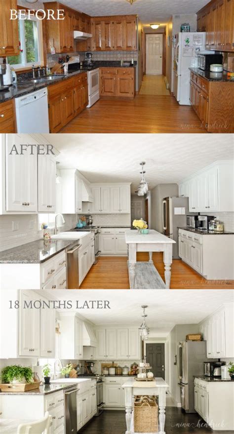 The 90's and early 2000's were filled with an influx of builder grade, stained oak cabinets and as we transitioned to 2010 and now almost 2020 those are far from in style. How to Paint Oak Cabinets and Hide the Grain | Kitchen ...