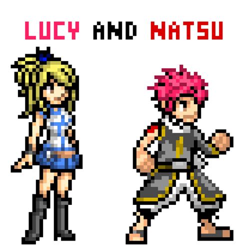 Lucy And Natsu Pixel Art Maker