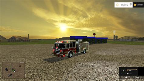 American Fire Truck With Working Hose V10 Fs15 Fs 15 Trucks Mod Download