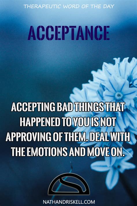 The disorder is named after german doctor hans asperger, who first described it in 1944. Therapeutic Word of the Day: Acceptance | Nathan Driskell ...
