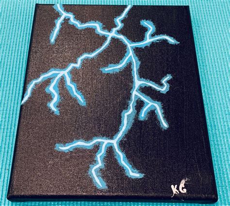Lightning Painting Neon Art Painting Diy Canvas Art Mini Canvas Art