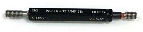 10 32 Unf Class 3b Taperlock Thread Plug Gage Set