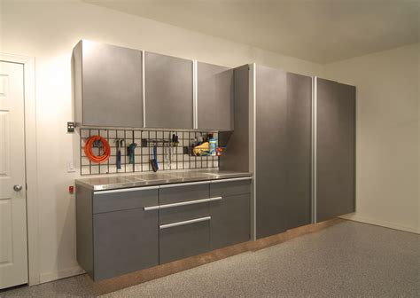 Our durable cabinets come in many styles and finishes. Garage Sliding Door Cabinets Space Saving Solutions