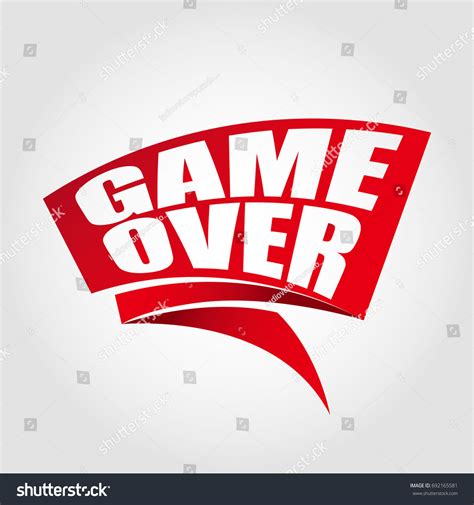 Game Over Labels Banners Royalty Free Stock Vector 692165581