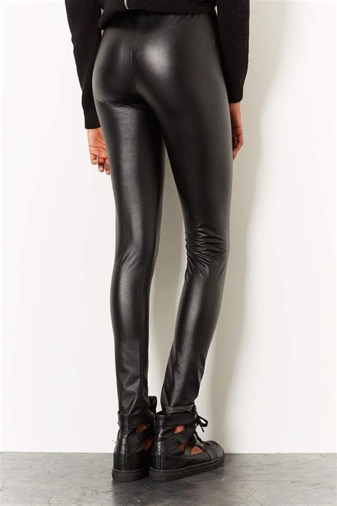 textured leather look leggings by topshop 44 topshop outfit black leather leggings topshop