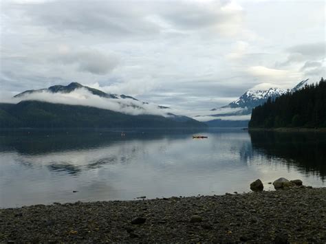 Lake Mountains And Clouds Landscape In Tongass National Forest