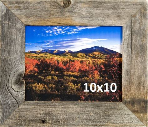 Rustic Wood Picture Frames 10x10 Barnwood Frame Reclaimed Wood