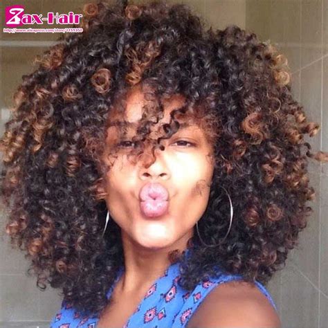 Kinky Curly Lace Front Wig Two Tone Glueless Full Lace Human Hair Wigs