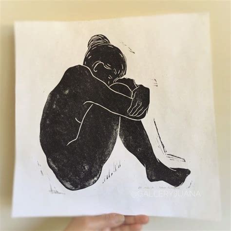 Female Figure Linocut Print Etsy In Linocut Prints Linocut