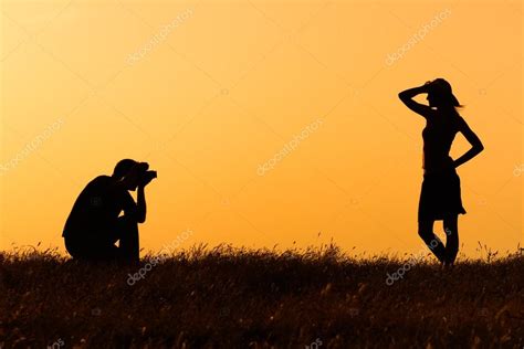 Man Photographing Woman — Stock Photo © Inesbazdar 77079017