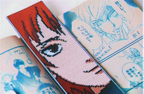 Anime Bookmark For Manga Reader Handmade Anime Embroidery Etsy