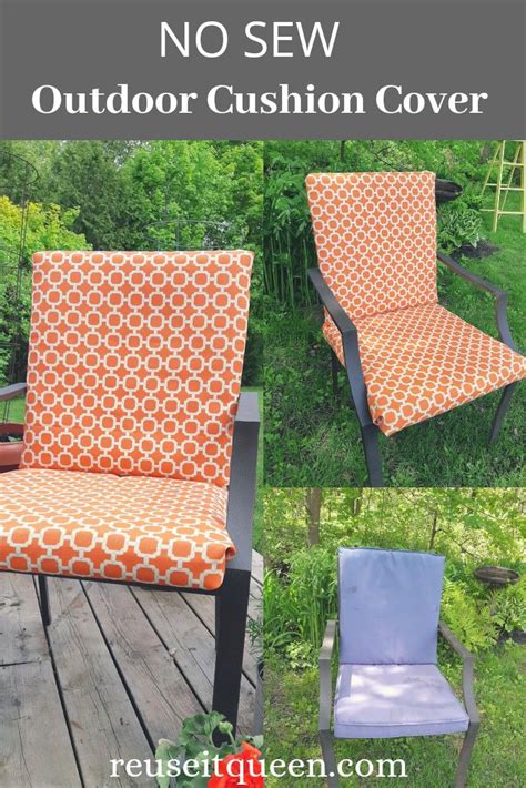 Easy No Sew Outdoor Cushion Covers Outdoor Patio Chair Cushions Diy