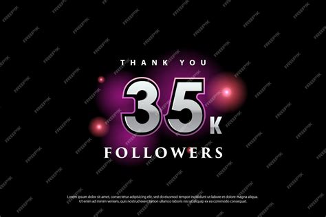 Premium Vector 35k Followers Celebration With Multiple Light Effects