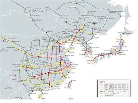 High Speed Rail In Eastern Asia 2017 Vivid Maps High Speed Rail