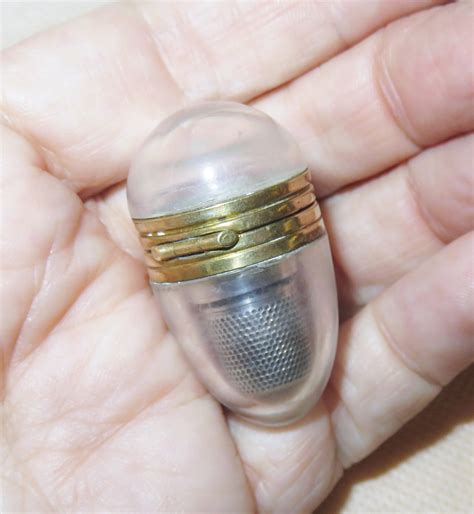 Antique Childs Sterling Silver Thimble And Hinged Brass Etsy