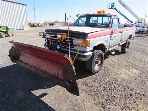 1991 Used Ford F350 Snow Plow Truck With Western Plow Classic Ford F