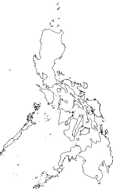 blank outline map  philippines
