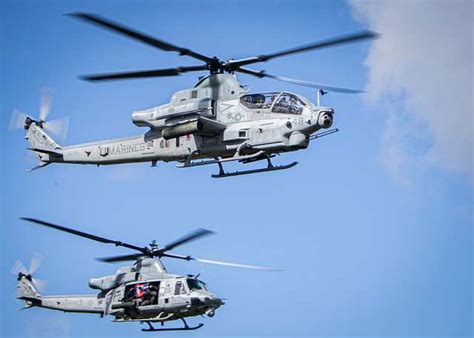 A Us Marine Ah 1z Viper Top And Uh 1y Venom Helicopter Nara