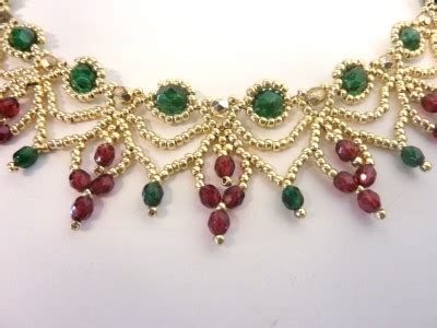 Check spelling or type a new query. FREE beading pattern for Christmas Cascade Necklace ...