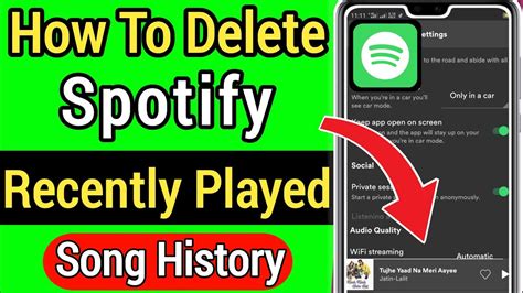How To Clear Recently Played Spotify Songs History How To Delete