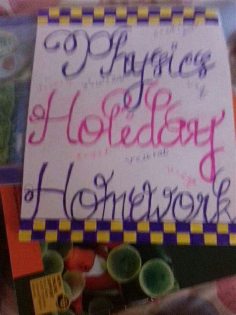Holiday Homework Cover Page Ideas