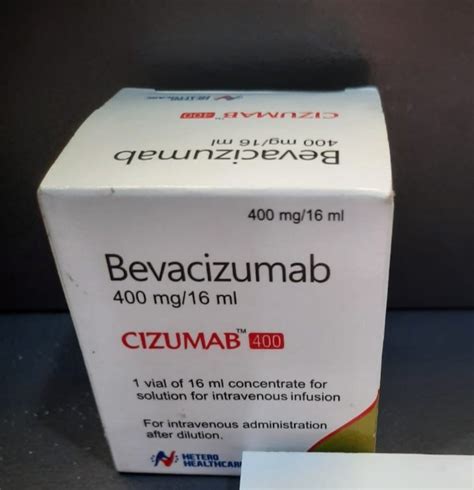 Hetero Drugs Ltd Cizumab Bevacizumab 400mg Injection Packaging 16 Ml